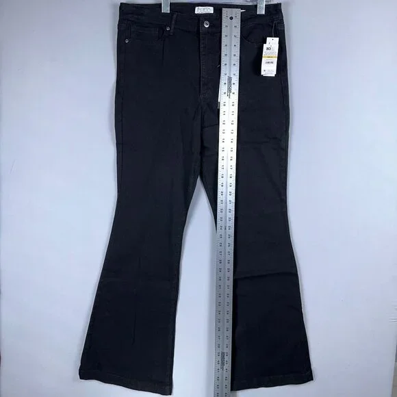 Sofia Vergara Melisa High Rise Flare Jeans Womens Size 14 Denim Stretch Black - Picture 6 of 11